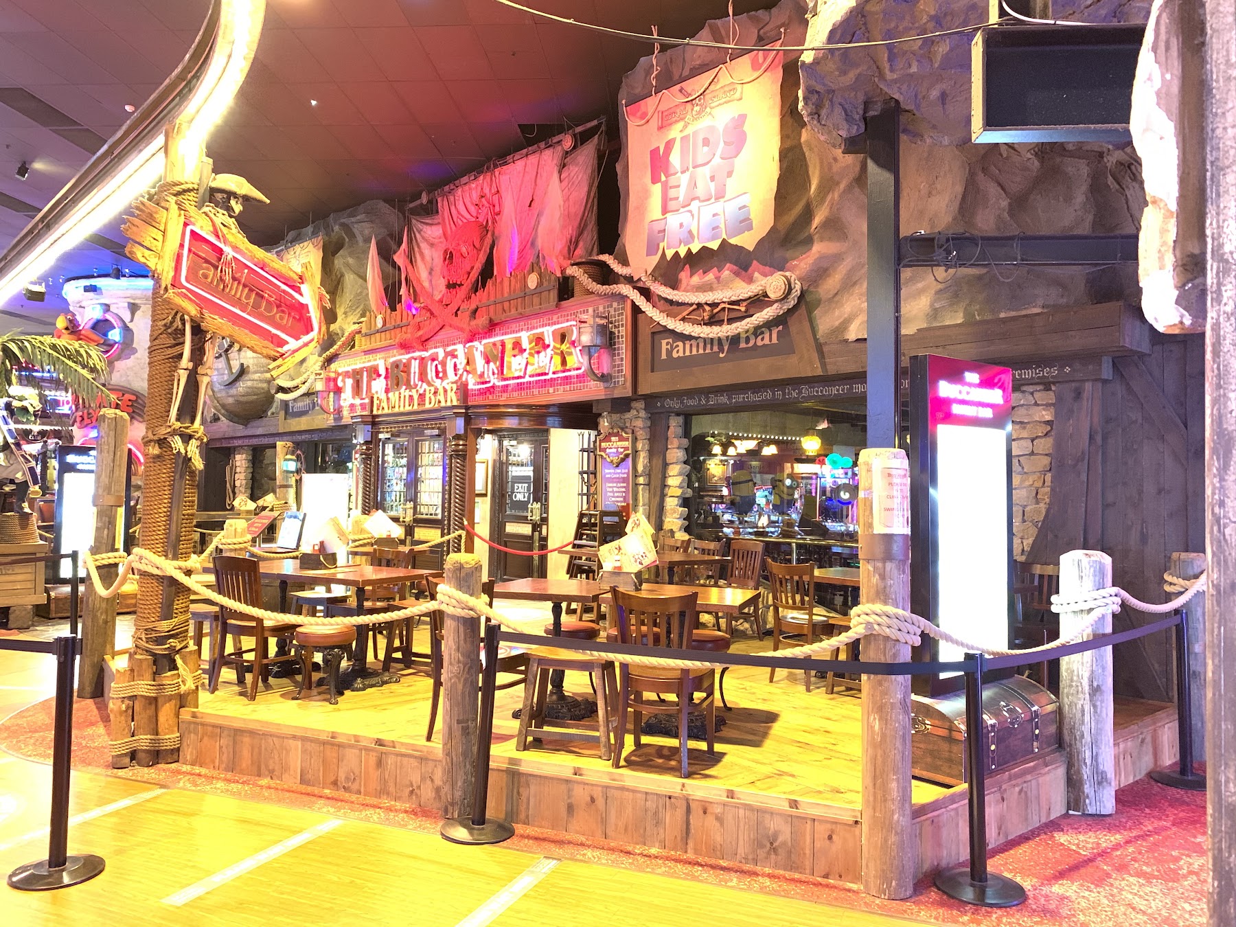 The Buccaneer inside the restaurant